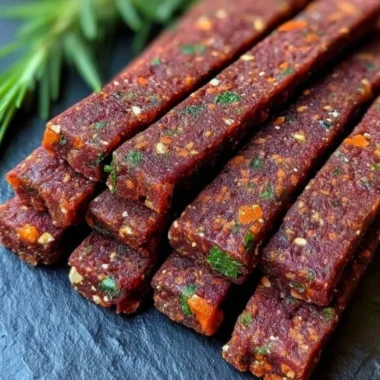 Healthy beef and vegetable chew sticks for pets