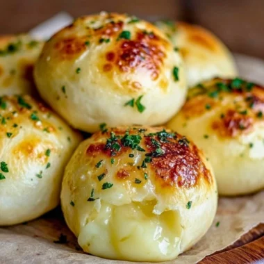 Delicious cheesy garlic bites fresh from the oven, perfect for snacking.