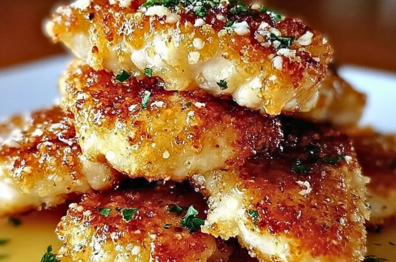 Crispy zesty lemon chicken garnished with pecorino cheese, showcasing vibrant flavors.