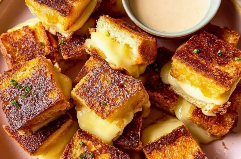 Hawaiian Roll Grilled Cheese sandwich with melted cheese and tropical flavors