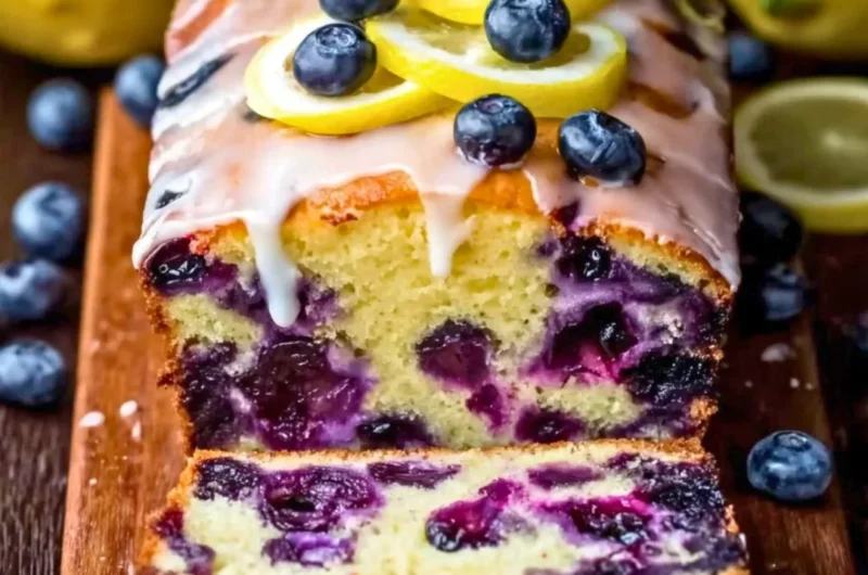 A bowl of homemade blueberry yogurt topped with fresh blueberries.