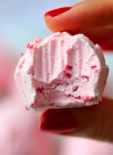 Keto strawberry cheesecake fat bombs, a low-carb dessert delight