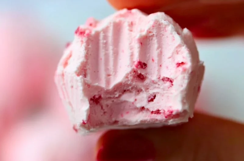 Keto strawberry cheesecake fat bombs, a low-carb dessert delight