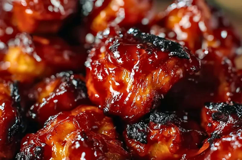 Delicious Sweet Baby Ray's Crockpot Chicken served with sides