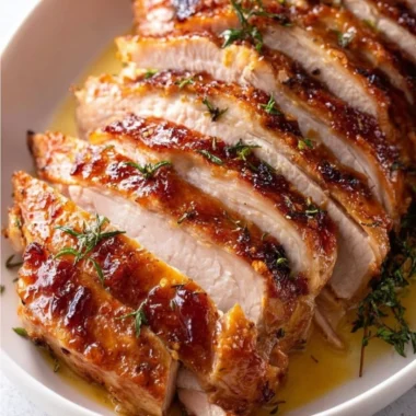 Butterball turkey breast roast cooking in a crock pot with herbs and spices