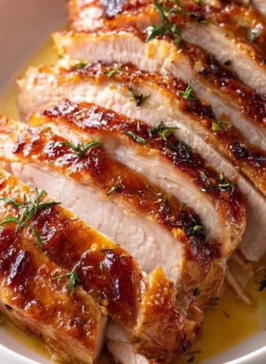 Butterball turkey breast roast cooking in a crock pot with herbs and spices