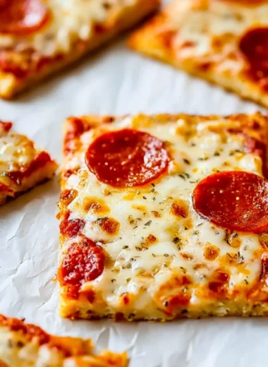 Delicious Chicken Crust Pizza ready to serve with fresh toppings