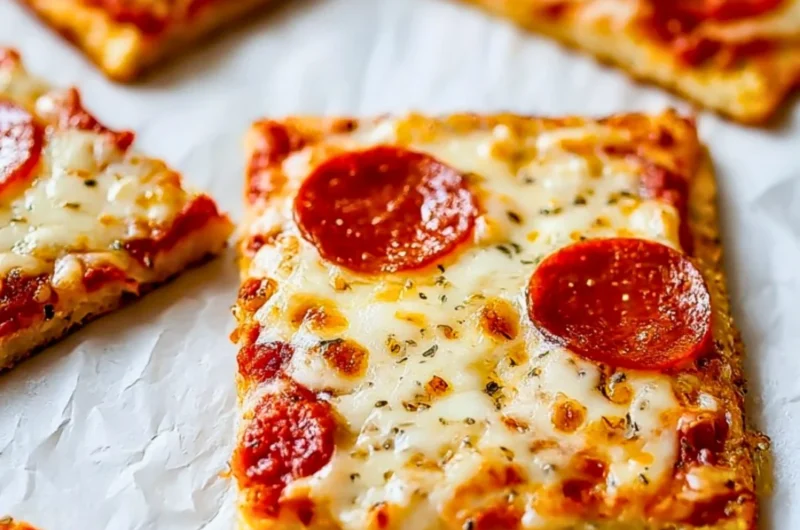 Delicious Chicken Crust Pizza ready to serve with fresh toppings