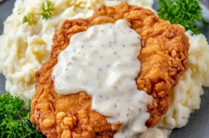 Delicious Chicken Fried Chicken served with sides on a plate.