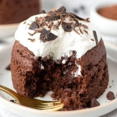 Delicious Chocolate Banana Mug Cake served in a ceramic mug
