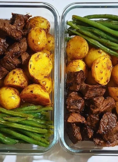 Delicious Garlic Balsamic Steak Bites served in a stylish dish
