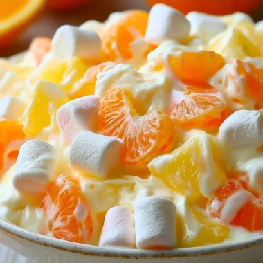 Delicious Hawaiian fruit salad with tropical fruits like pineapple, mango, and coconut.