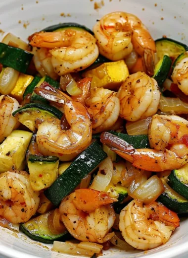 Delicious Hibachi Shrimp Rice Bowl with colorful vegetables and savory sauce.