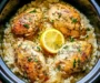 Slow Cooker Lemon Herb Chicken and Rice