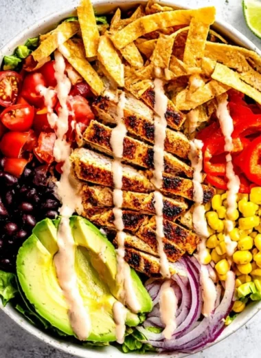 Spicy Southwest Avocado Chicken Salad with diced chicken and avocado