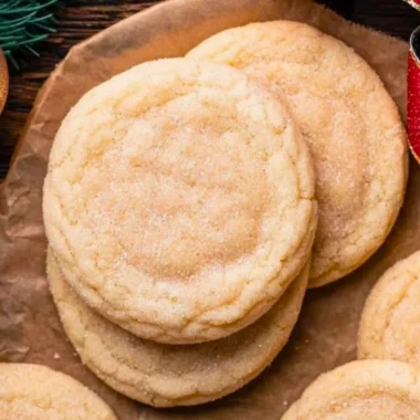 Freshly baked sugar cookies on a decorative plate