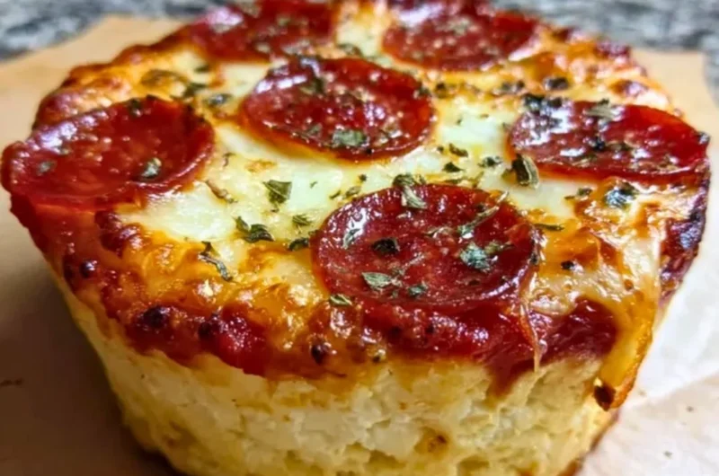 Cottage Cheese Pizza Bowl topped with fresh ingredients and herbs