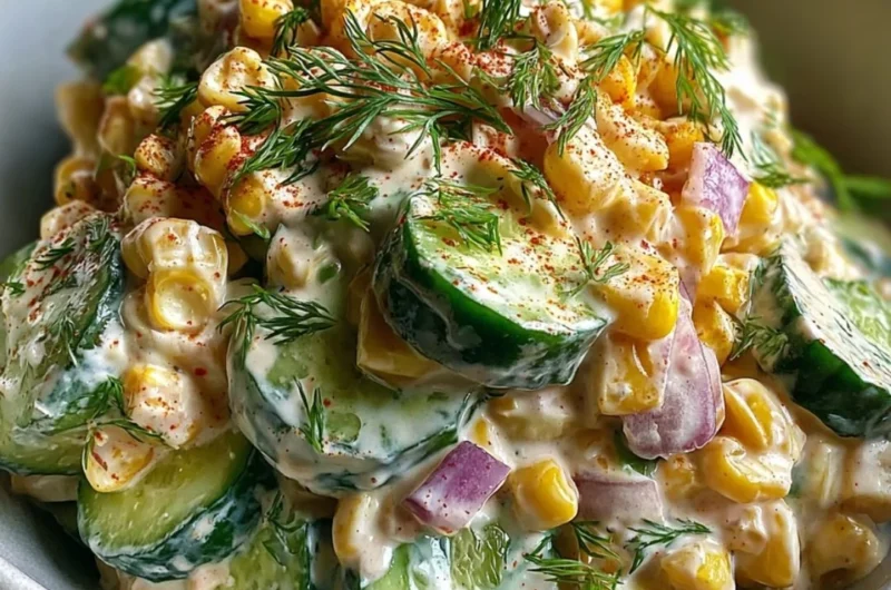 Fresh Cucumber Dill Salad with vibrant cucumbers and fragrant dill