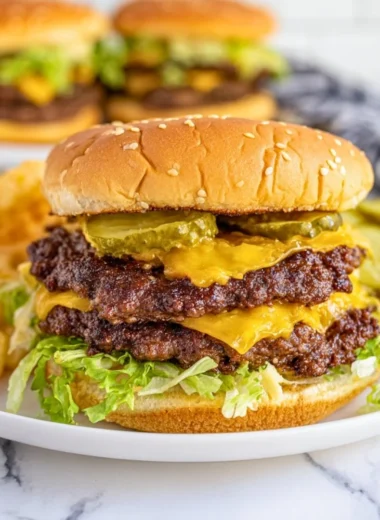 Juicy Blackstone smash burgers cooking on the grill.