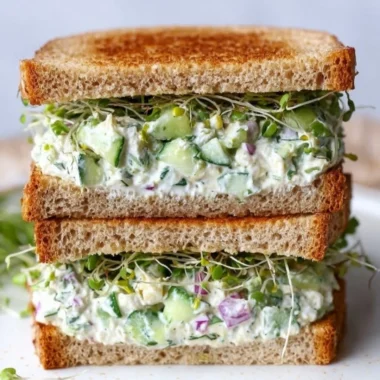 Easy cucumber salad sandwiches with fresh ingredients for a light meal.