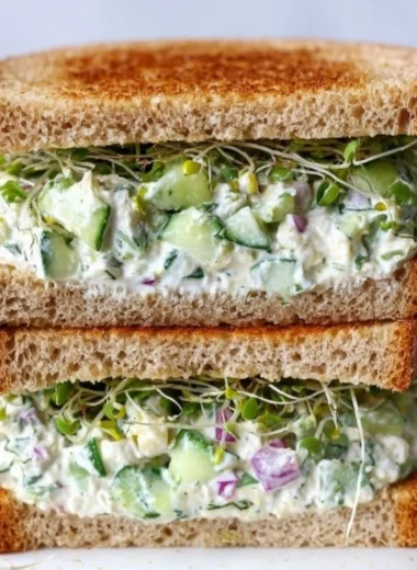 Easy cucumber salad sandwiches with fresh ingredients for a light meal.