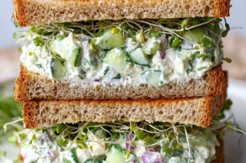 Easy cucumber salad sandwiches with fresh ingredients for a light meal.