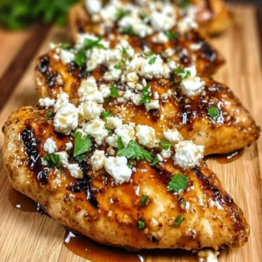 Hot Honey Feta Chicken recipe with a sweet and savory glaze