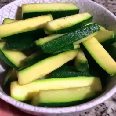 Crispy Keto Zucchini Fries served in a bowl