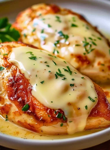 Delicious melt in your mouth chicken recipe served on a plate
