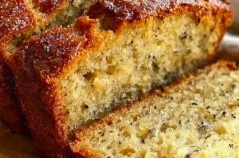 Moist banana bread made with 3 ripe bananas - Blissful Bite