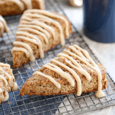 Delicious homemade Banana Bread Scones on a plate