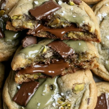 Delicious Brown Butter Pistachio Chocolate Chip Cookies on a plate.