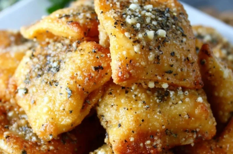 Delicious Garlic Parmesan Pizza Rolls fresh out of the oven