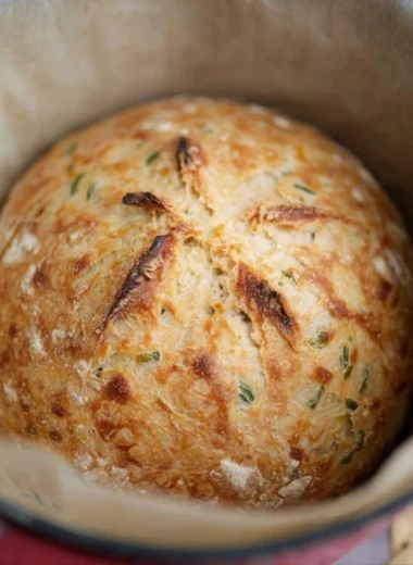 Sourdough Jalapeño Cheddar Artisan Bread fresh out of the oven